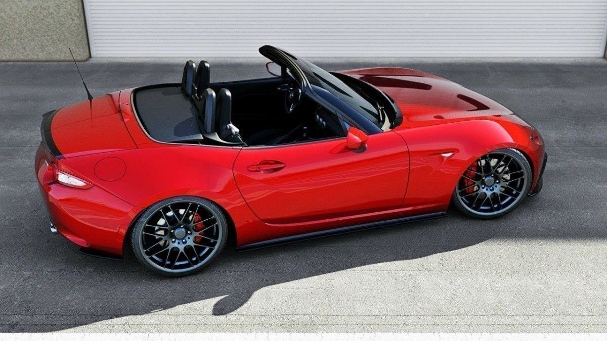 Heck Ansatz Flaps Diffusor passend für Mazda MX-5 ND (Mk4) schwarz Hochglanz – Ansicht 3