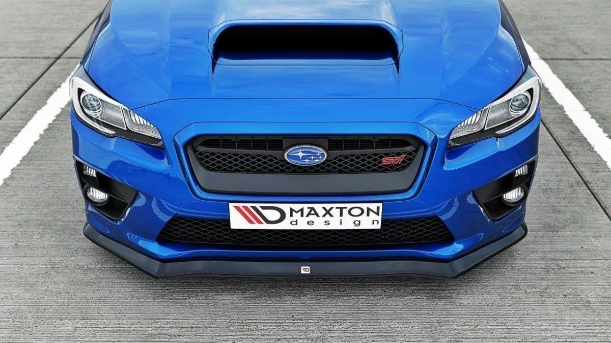 Street+ Spoilerlippe Front Ansatz passend für Subaru Impreza MK4 WRX STI V.1 schwarz Hochglanz – Ansicht 5