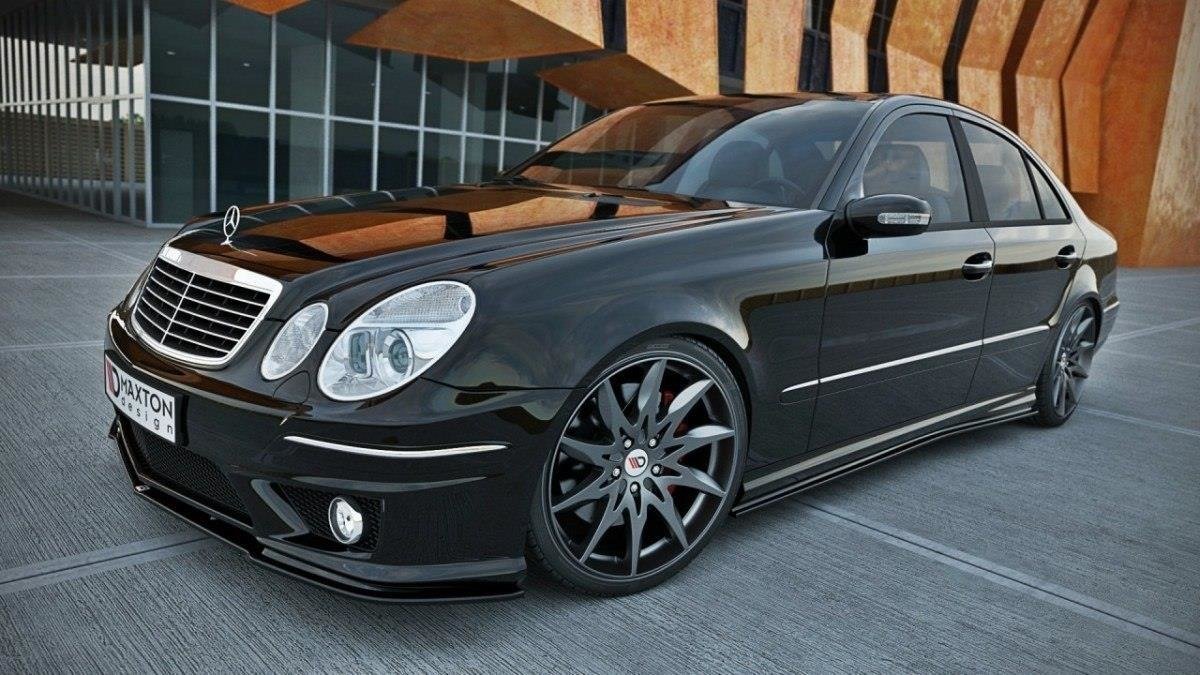 Street+ Seitenschweller Leisten passend für MERCEDES E-KLASSE W211 AMG schwarz Hochglanz – Ansicht 3