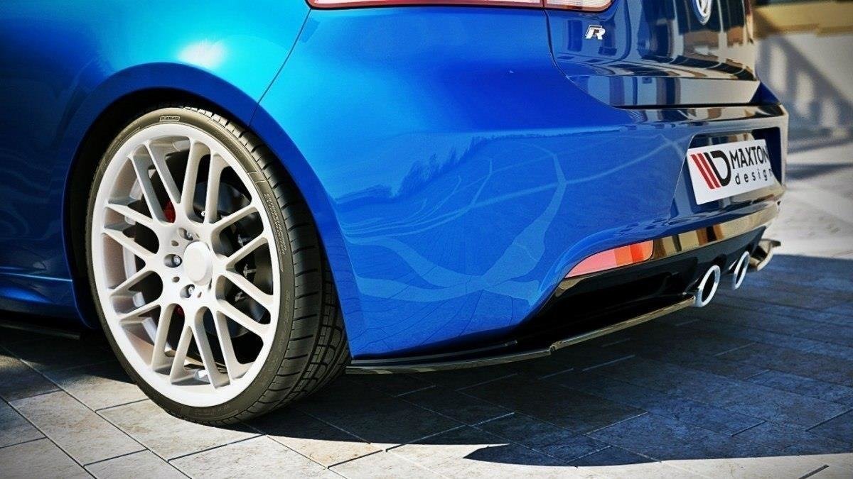 Heck Ansatz Flaps Diffusor passend für VW GOLF 6 R schwarz Hochglanz – Ansicht 3