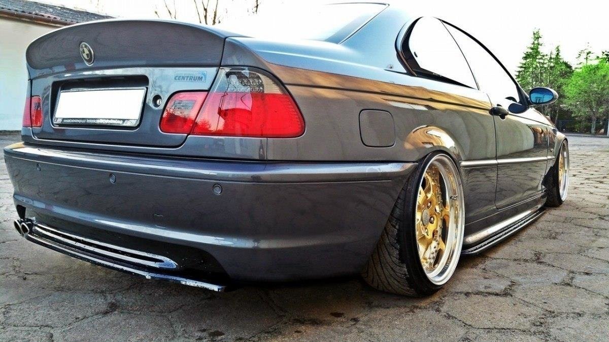 Heckansatz BMW 3er E46 M Paket COUPE  schwarz Hochglanz – Ansicht 3
