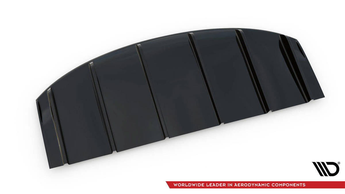 Diffusor Heck Ansatz passend für Tesla Model S Facelift schwarz Hochglanz – Ansicht 8