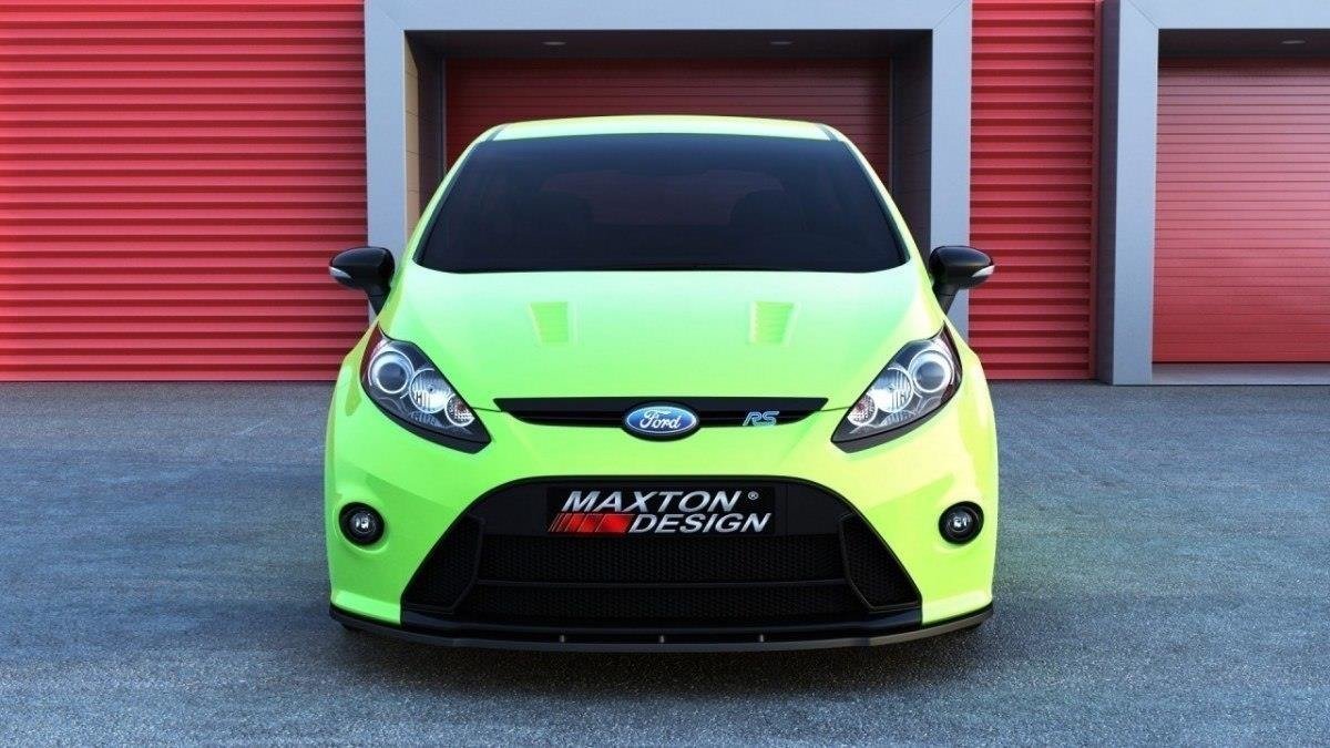 Street+ Spoilerlippe Front Ansatz passend für (RS Look Stoßstange) Ford Fiesta Mk7  schwarz Hochglanz – Ansicht 1