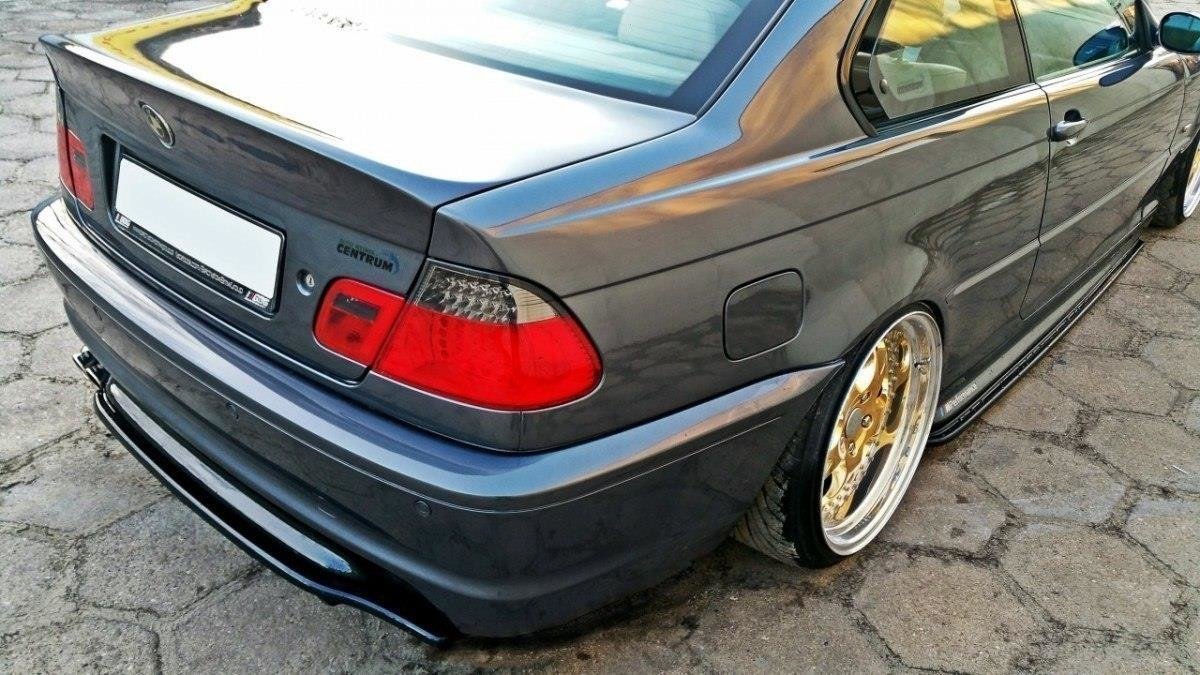 Heckansatz BMW 3er E46 M Paket COUPE  schwarz Hochglanz – Ansicht 1
