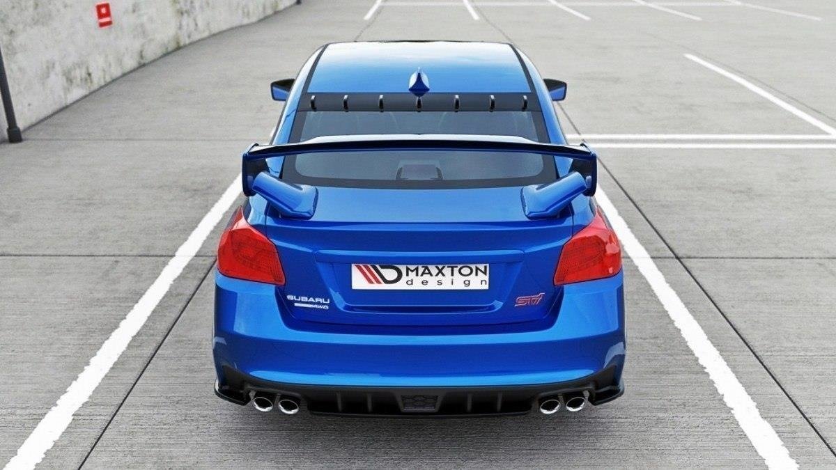 Heck Ansatz Flaps Diffusor V.1 passend für Subaru WRX STI Mk4 / Mk4 Facelift schwarz Hochglanz – Ansicht 3