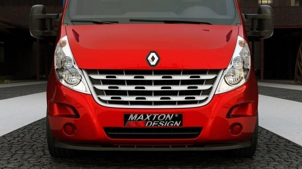 Street+ Spoilerlippe Front Ansatz passend für RENAULT MASTER MK3 schwarz Hochglanz – Ansicht 1