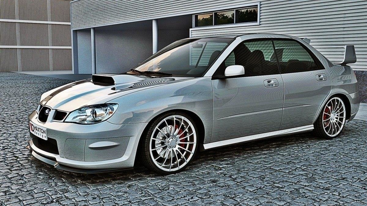 Street+ Spoilerlippe Front Ansatz passend für Subaru Impreza WRX STI (HAWKEYE) schwarz Hochglanz – Ansicht 3
