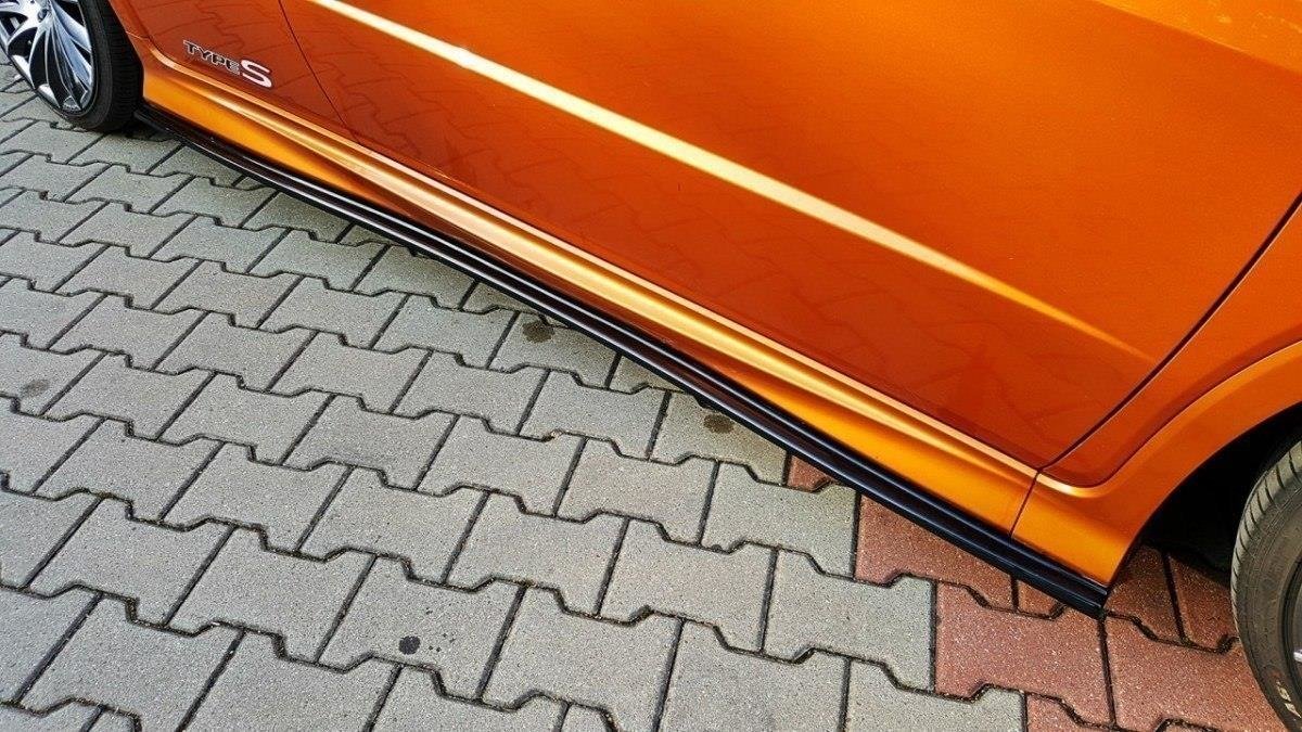 Street+ Seitenschweller Leisten passend für Honda Civic Type-S/R Mk8 schwarz Hochglanz – Ansicht 1