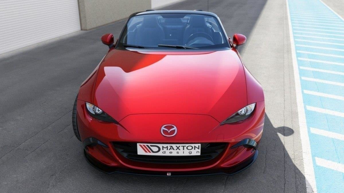 Street+ Spoilerlippe Front Ansatz V.2 passend für Mazda MX-5 ND (Mk4) schwarz Hochglanz – Ansicht 3
