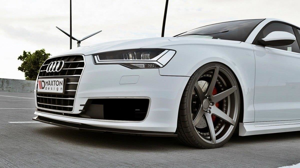 Street+ Spoilerlippe Front Ansatz passend für Audi A6 Ultra C7 FL schwarz Hochglanz – Ansicht 4