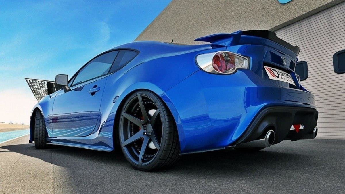 Heck Ansatz Flaps Diffusor passend für TOYOTA GT86 schwarz Hochglanz – Ansicht 1