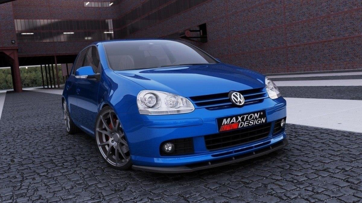 Street+ Spoilerlippe Front Ansatz passend für VW GOLF 5 (FÜR VOTEX Frontschürze passend für ) schwarz Hochglanz – Ansicht 1