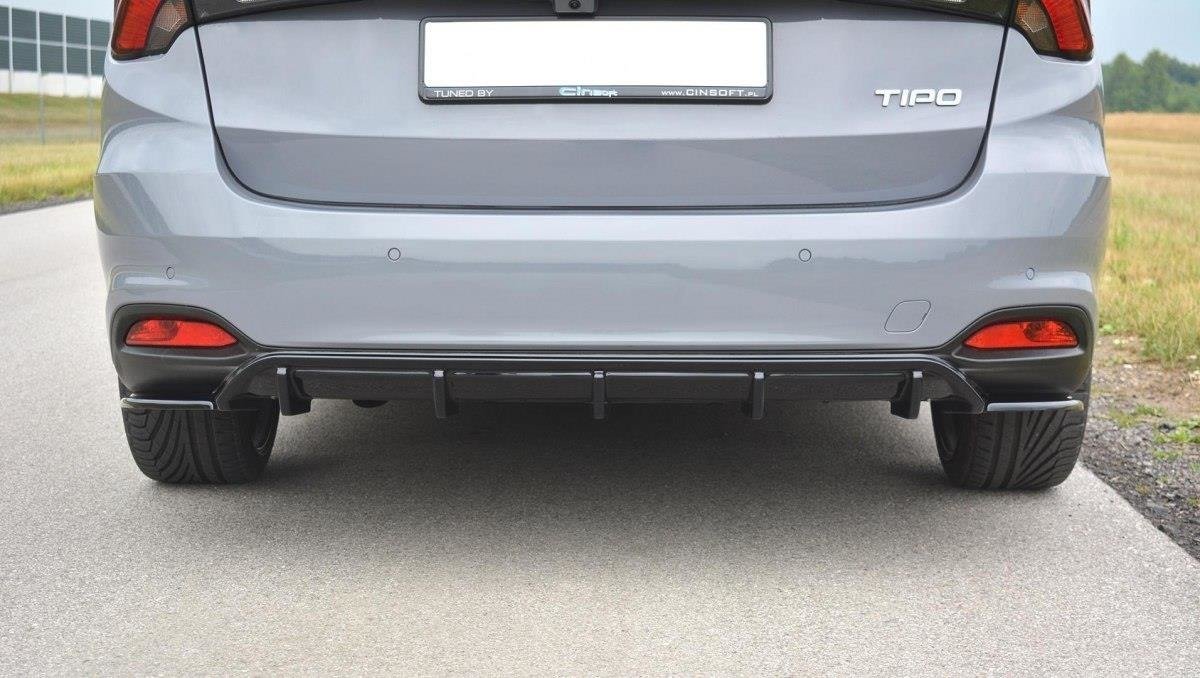 Diffusor Heck Ansatz passend für Fiat Tipo S-Design SW schwarz Hochglanz – Ansicht 2