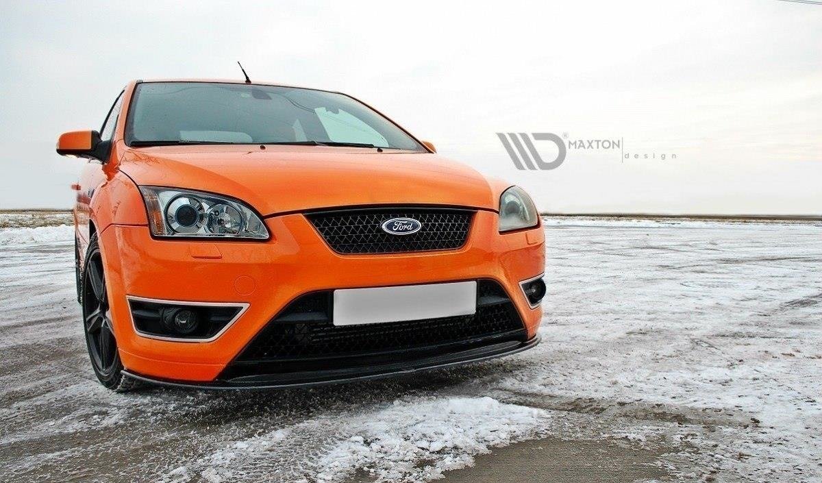 Street+ Spoilerlippe Front Ansatz V.2 passend für Ford Focus ST Mk2 schwarz Hochglanz – Ansicht 2