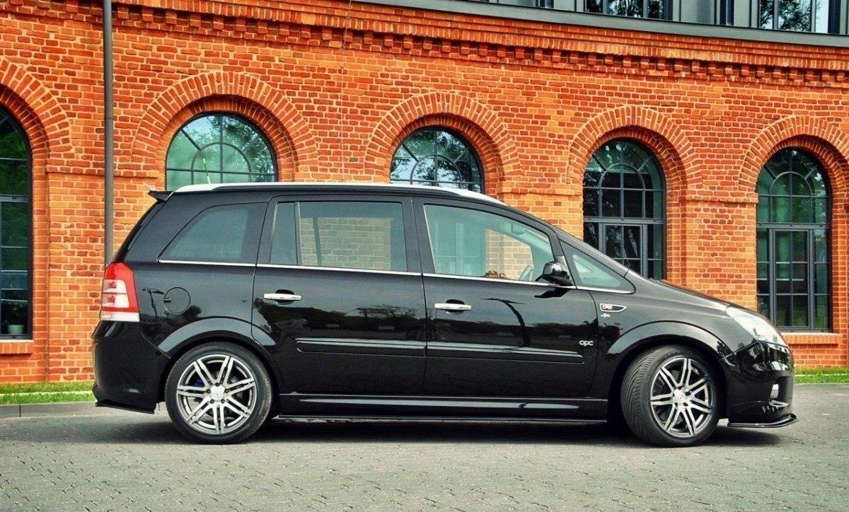 Street+ Seitenschweller Leisten passend für OPEL ZAFIRA B OPC schwarz Hochglanz – Ansicht 5