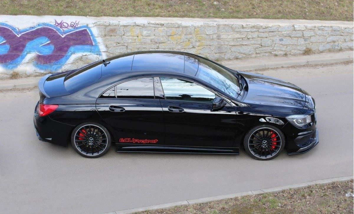 Street+ Seitenschweller Leisten passend für MERCEDES CLA 45 AMG C117/A45 AMG W176 (vor Facelift) schwarz Hochglanz – Ansicht 4
