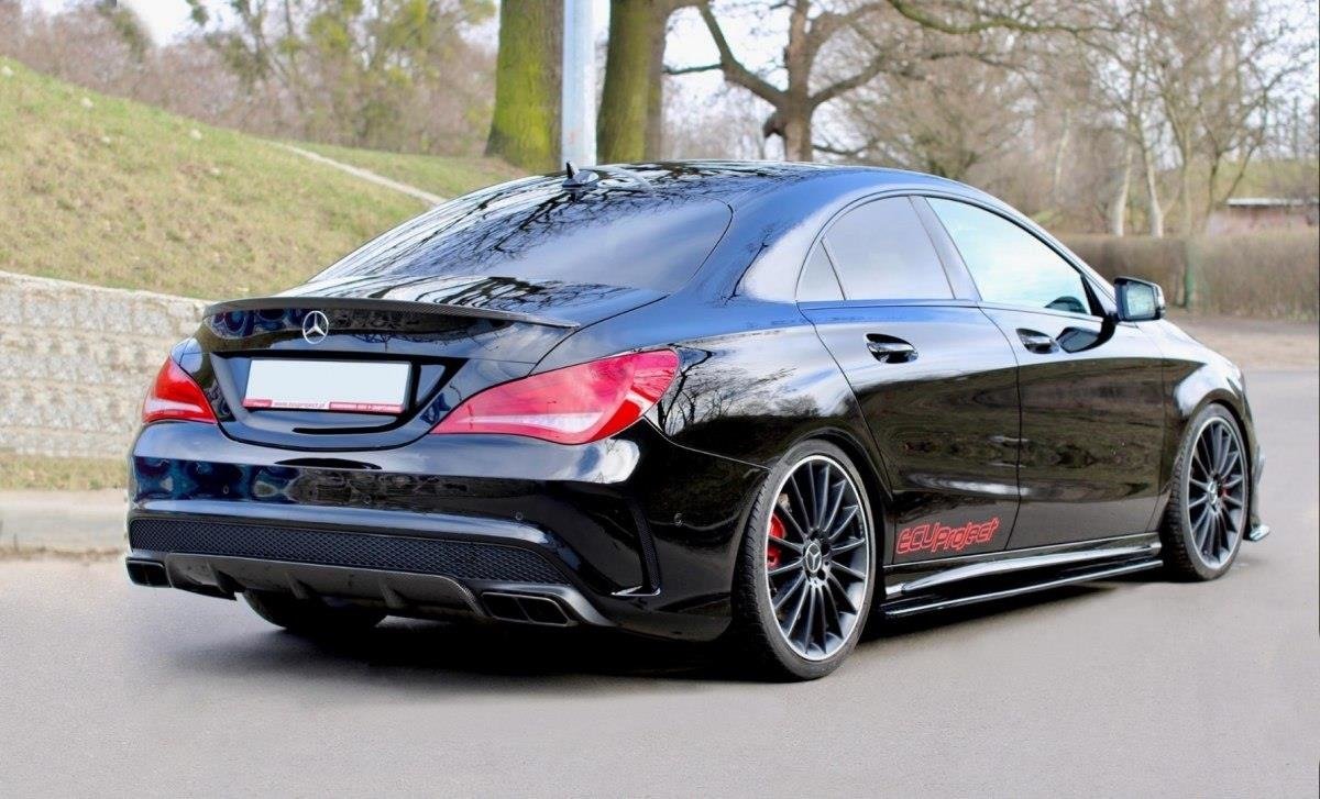 Street+ Seitenschweller Leisten passend für MERCEDES CLA 45 AMG C117/A45 AMG W176 (vor Facelift) schwarz Hochglanz – Ansicht 3