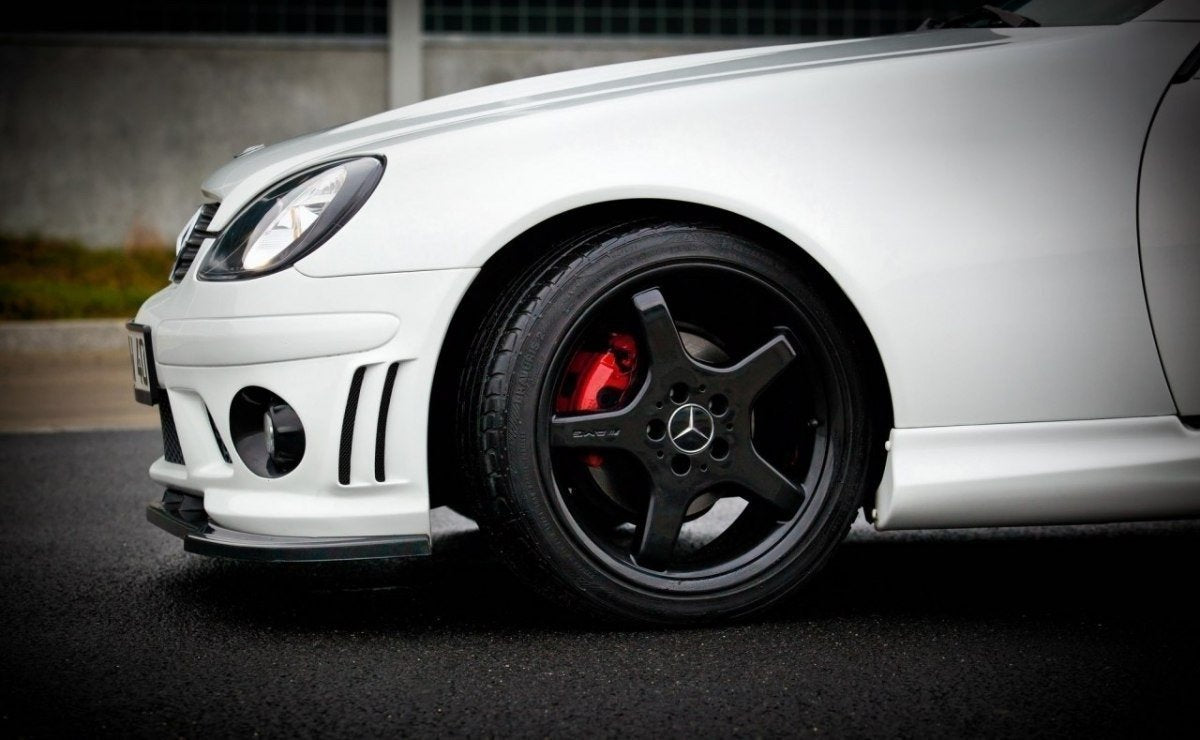 Street+ Spoilerlippe Front Ansatz passend für MERCEDES SLK R170 FÜR AMG 204 STOßSTANGE schwarz Hochglanz – Ansicht 1