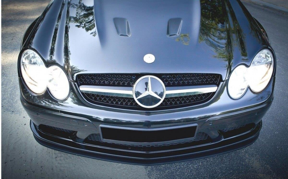 Street+ Spoilerlippe Front Ansatz passend für MERCEDES CLK W209 BLACK (SL BLACK SERIES LOOK) schwarz Hochglanz – Ansicht 3