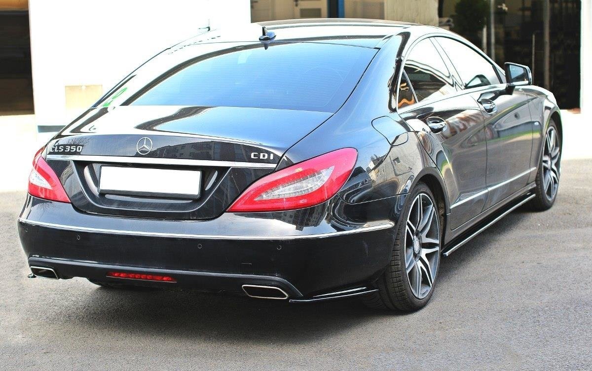 Street+ Seitenschweller Leisten passend für V.1 passend für Mercedes-Benz CLS C218  schwarz Hochglanz – Ansicht 3