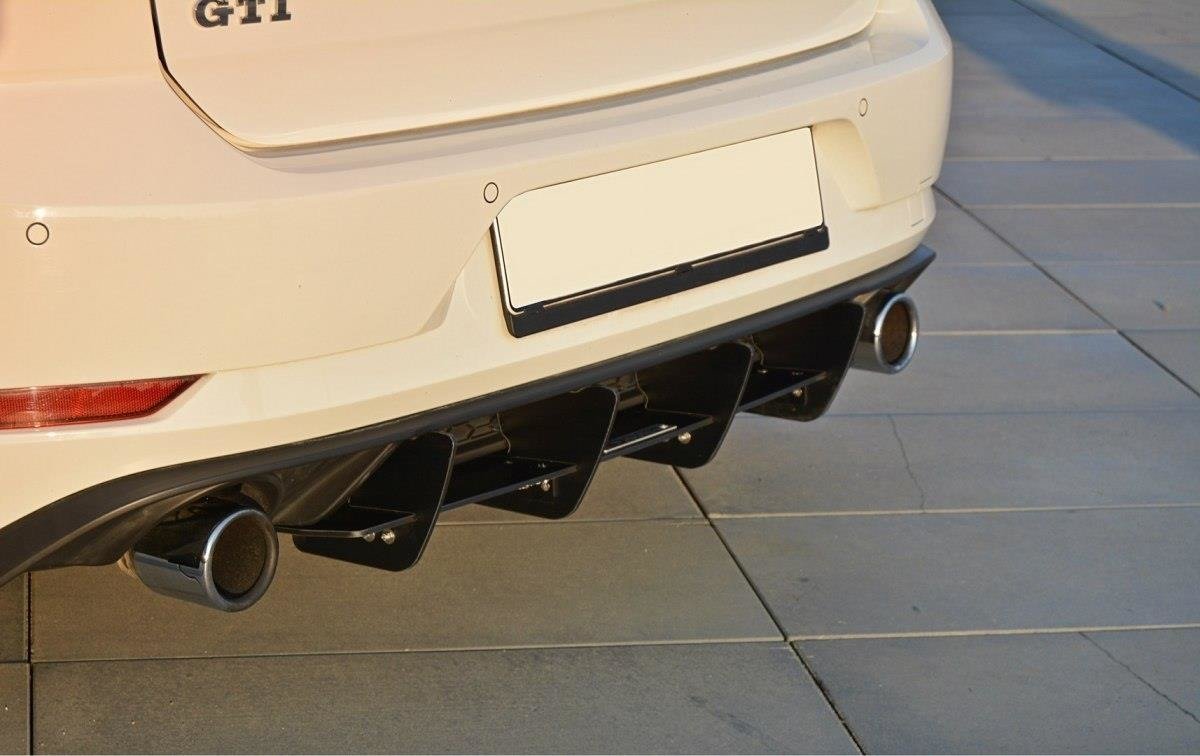 Diffusor Heck Ansatz passend für Heckschürze passend für VW GOLF 7 GTI FACELIFT – Ansicht 3