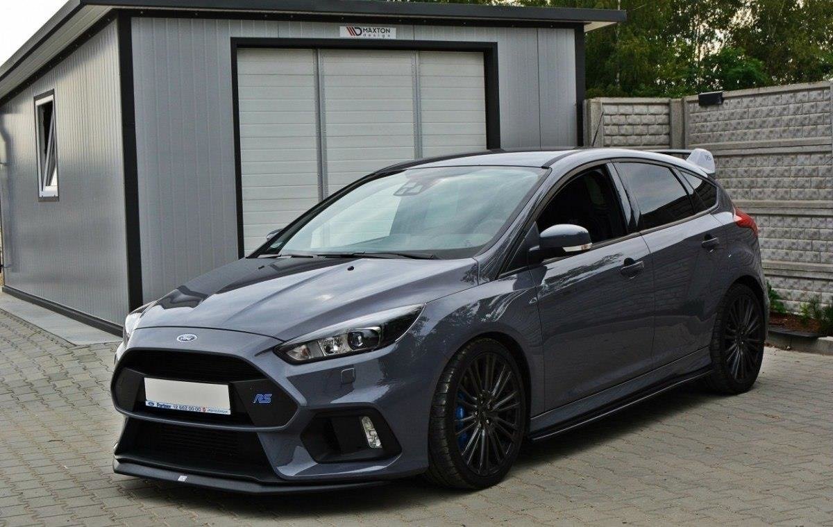 Street+ Spoilerlippe Front Ansatz V.2 passend für Ford Focus RS Mk3 schwarz Hochglanz – Ansicht 1