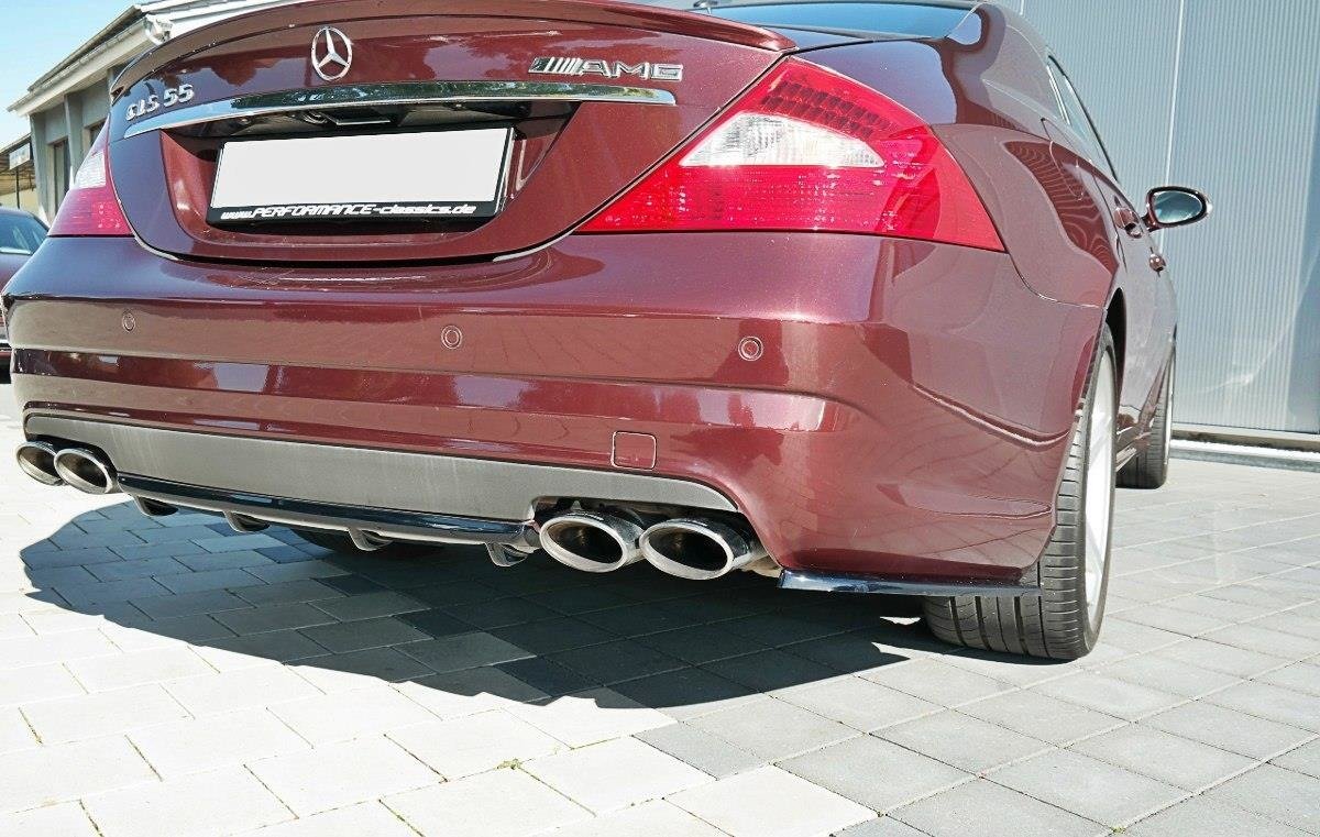 Diffusor Heck Ansatz passend für Mercedes CLS C219 55AMG schwarz Hochglanz – Ansicht 4