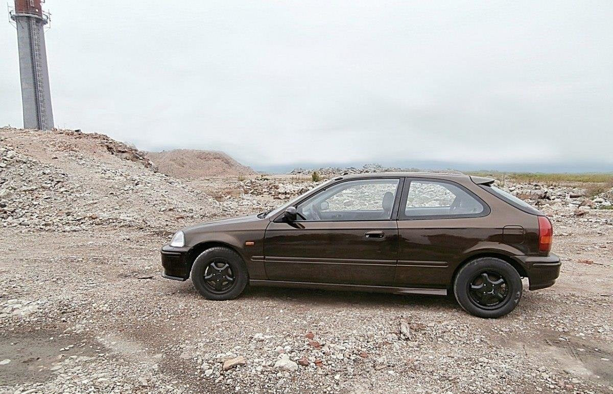 Street+ Spoilerlippe Front Ansatz passend für HONDA CIVIC MK6 EJ9 schwarz Hochglanz – Ansicht 4
