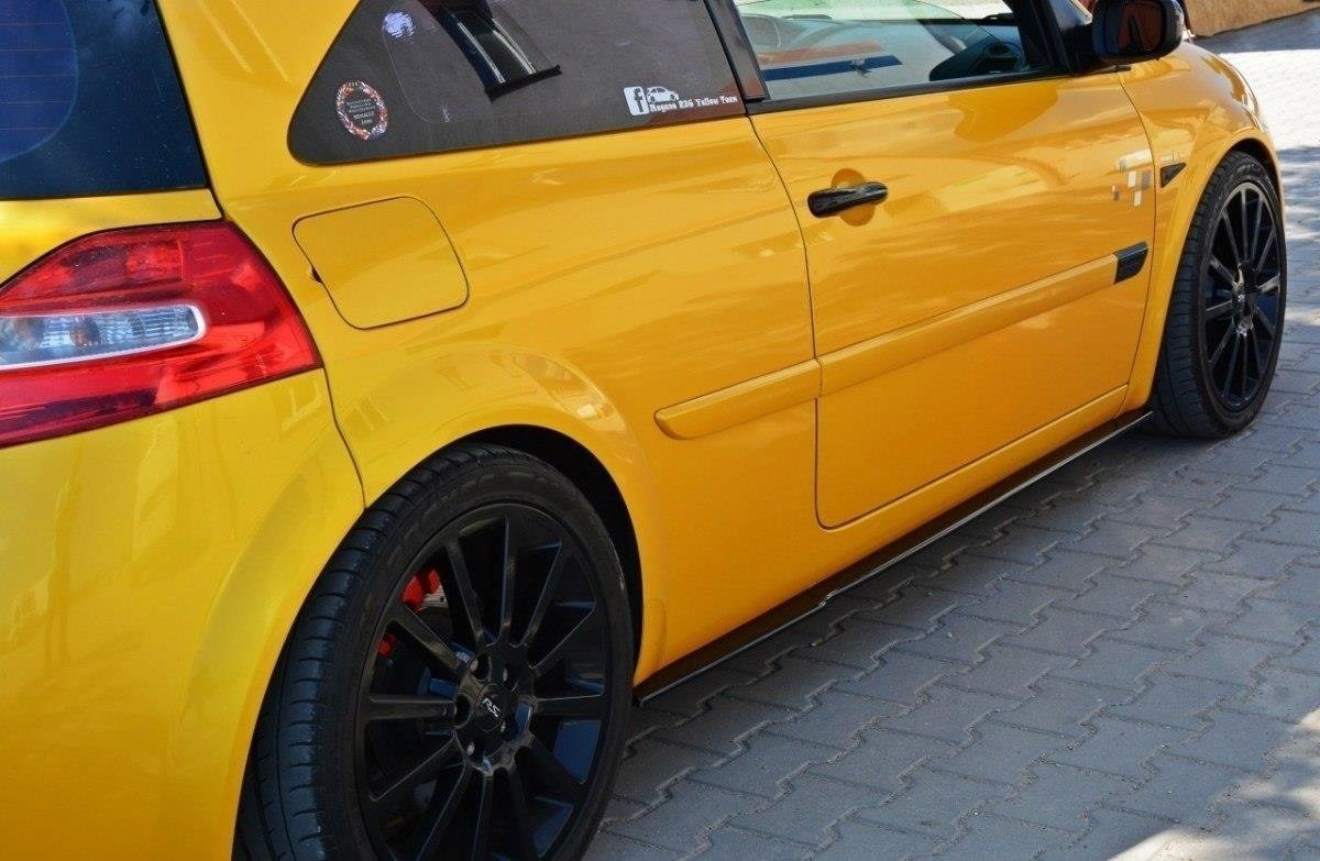 Street+ Seitenschweller Leisten passend für Renault Megane RS Mk2 schwarz Hochglanz – Ansicht 1