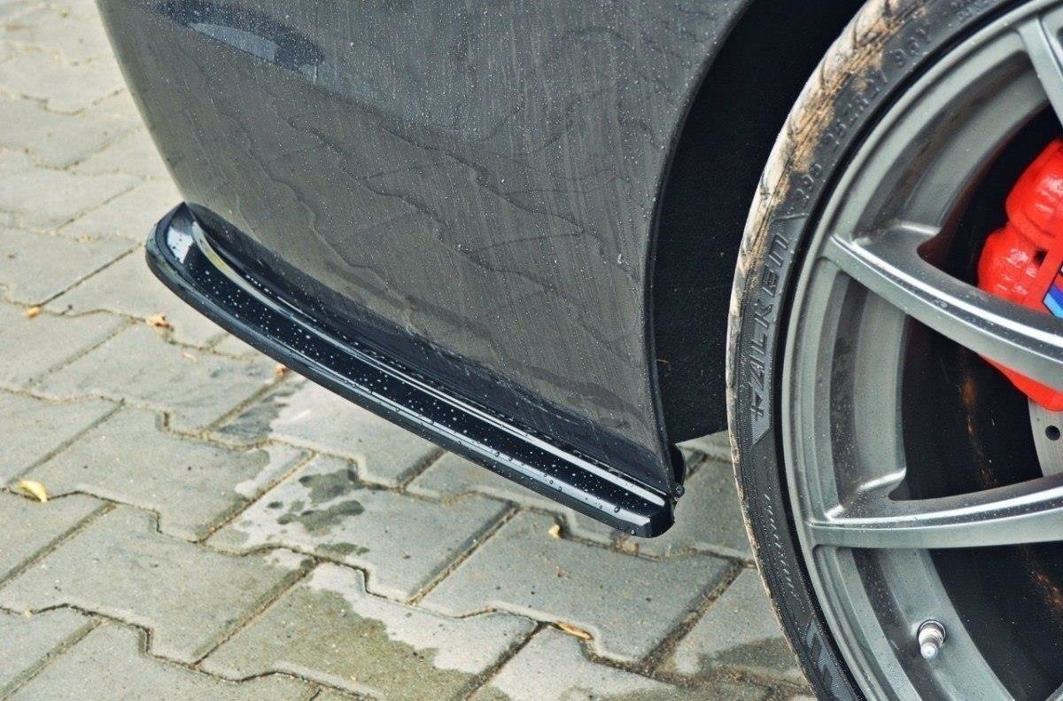 Heck Ansatz Flaps Diffusor passend für BMW 5er M-Paket Limousine /Touring  F10/F11 (mit zwei Doppel Endstücken) schwarz Hochglanz – Ansicht 1