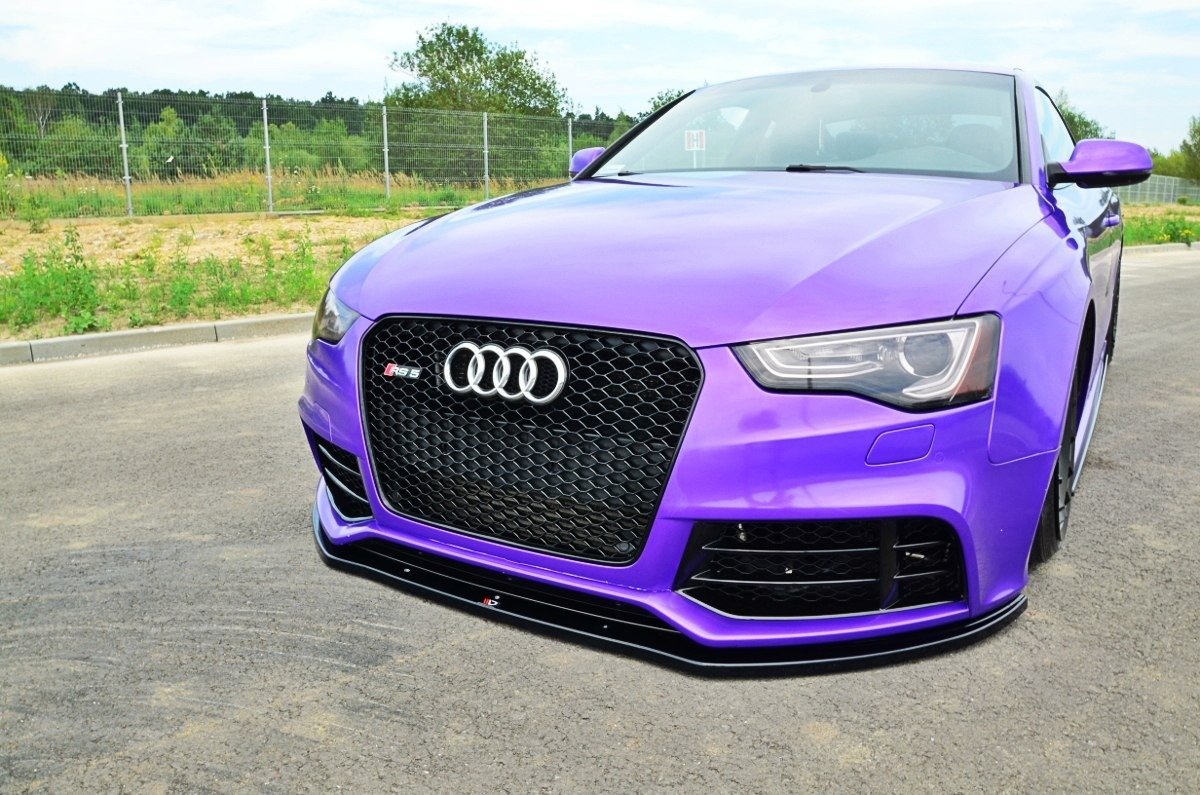 Street+ Spoilerlippe Front Ansatz passend für Audi RS5 8T / 8T FL  schwarz Hochglanz – Ansicht 3