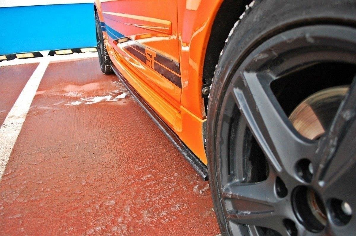 Street+ Seitenschweller Leisten passend für Ford Focus ST Mk2 schwarz Hochglanz – Ansicht 1
