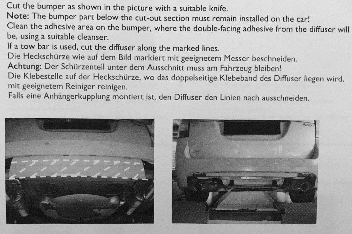 Diffusor Heck Ansatz passend für Saab 9-3 Aero Mk2 Facelift schwarz Hochglanz – Ansicht 5