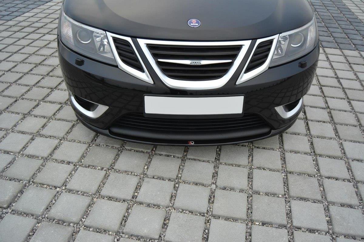 Street+ Spoilerlippe Front Ansatz passend für Saab 9-3 Aero Mk2 Facelift schwarz Hochglanz – Ansicht 4