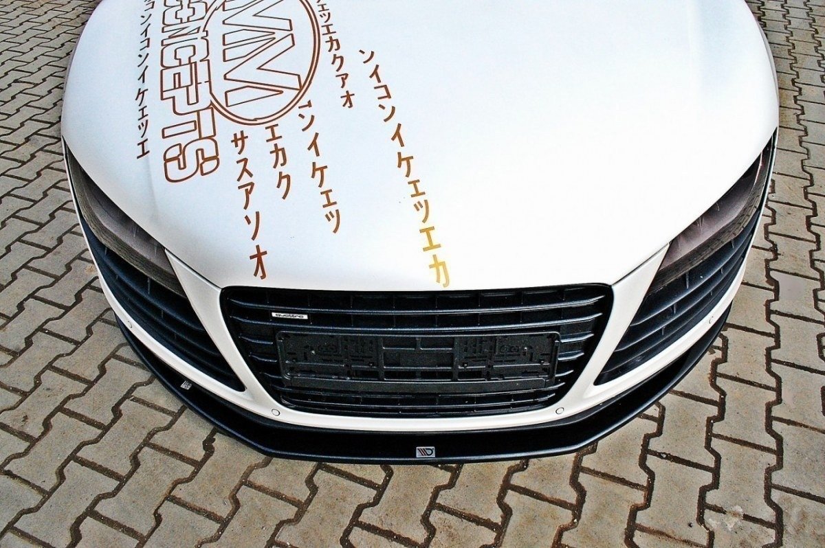Street+ Spoilerlippe Front Ansatz passend für Audi R8 Mk.1 schwarz Hochglanz – Ansicht 1