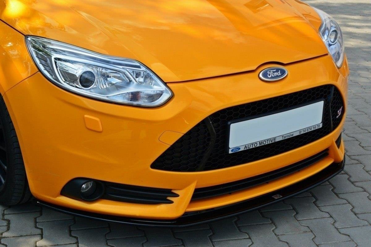 Street+ Spoilerlippe Front Ansatz V.2 passend für Ford Focus ST Mk3 schwarz Hochglanz – Ansicht 4