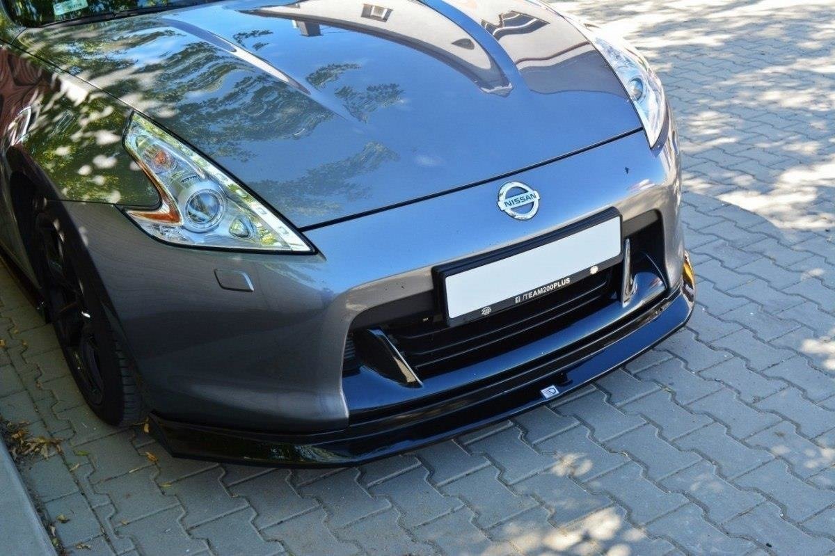 Street+ Spoilerlippe Front Ansatz passend für Nissan 370Z schwarz Hochglanz – Ansicht 1