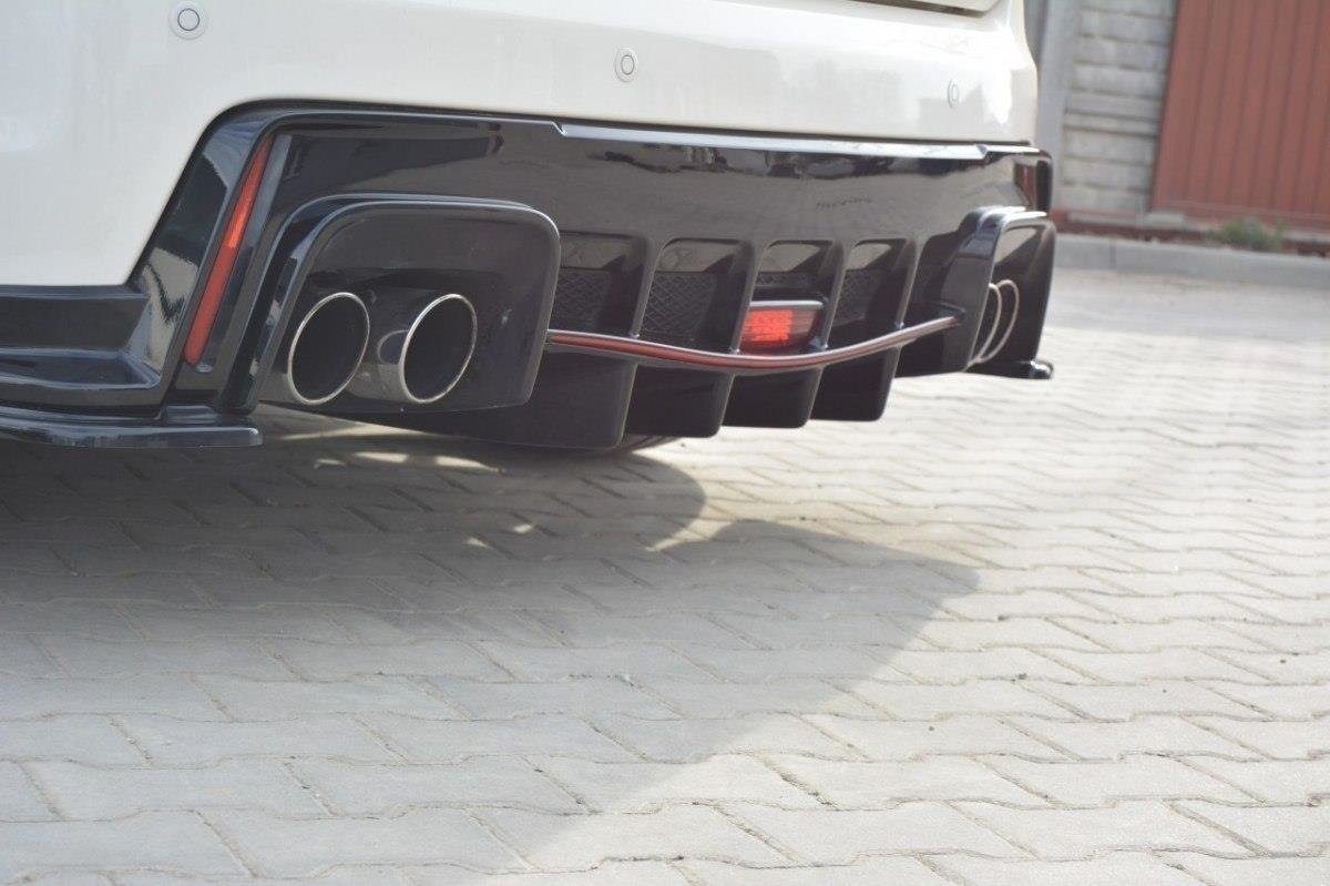 Diffusor Heck Ansatz passend für HONDA CIVIC IX TYPE R schwarz Hochglanz – Ansicht 3