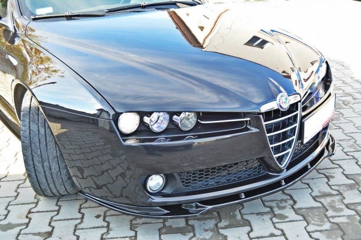 Street+ Spoilerlippe Front Ansatz passend für v.1 ALFA ROMEO 159 schwarz Hochglanz – Ansicht 3
