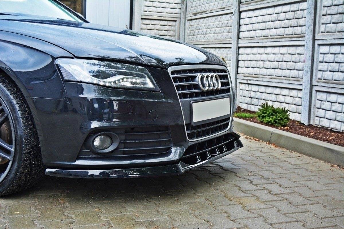 Front Diffuser V.1 Audi A4 Limousine / Avant B8  schwarz Hochglanz – Ansicht 1