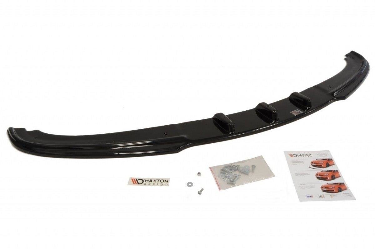 Street+ Spoilerlippe Front Ansatz V.1 passend für BMW 3er E90 / E91 Facelift schwarz Hochglanz – Ansicht 1