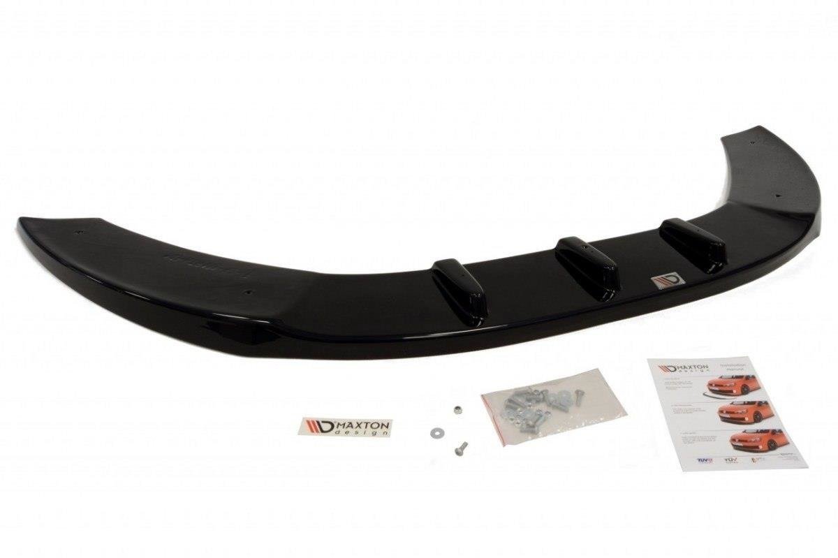 Street+ Spoilerlippe Front Ansatz V.1 passend für FIAT GRANDE PUNTO ABARTH schwarz Hochglanz – Ansicht 1