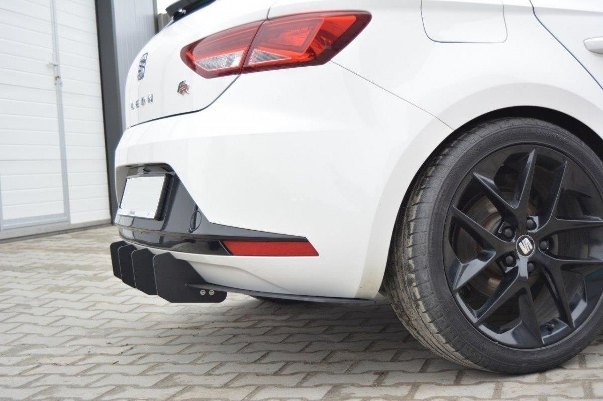 Diffusor Heck Ansatz passend für Heckschürze passend für SEAT LEON III FR – Ansicht 1