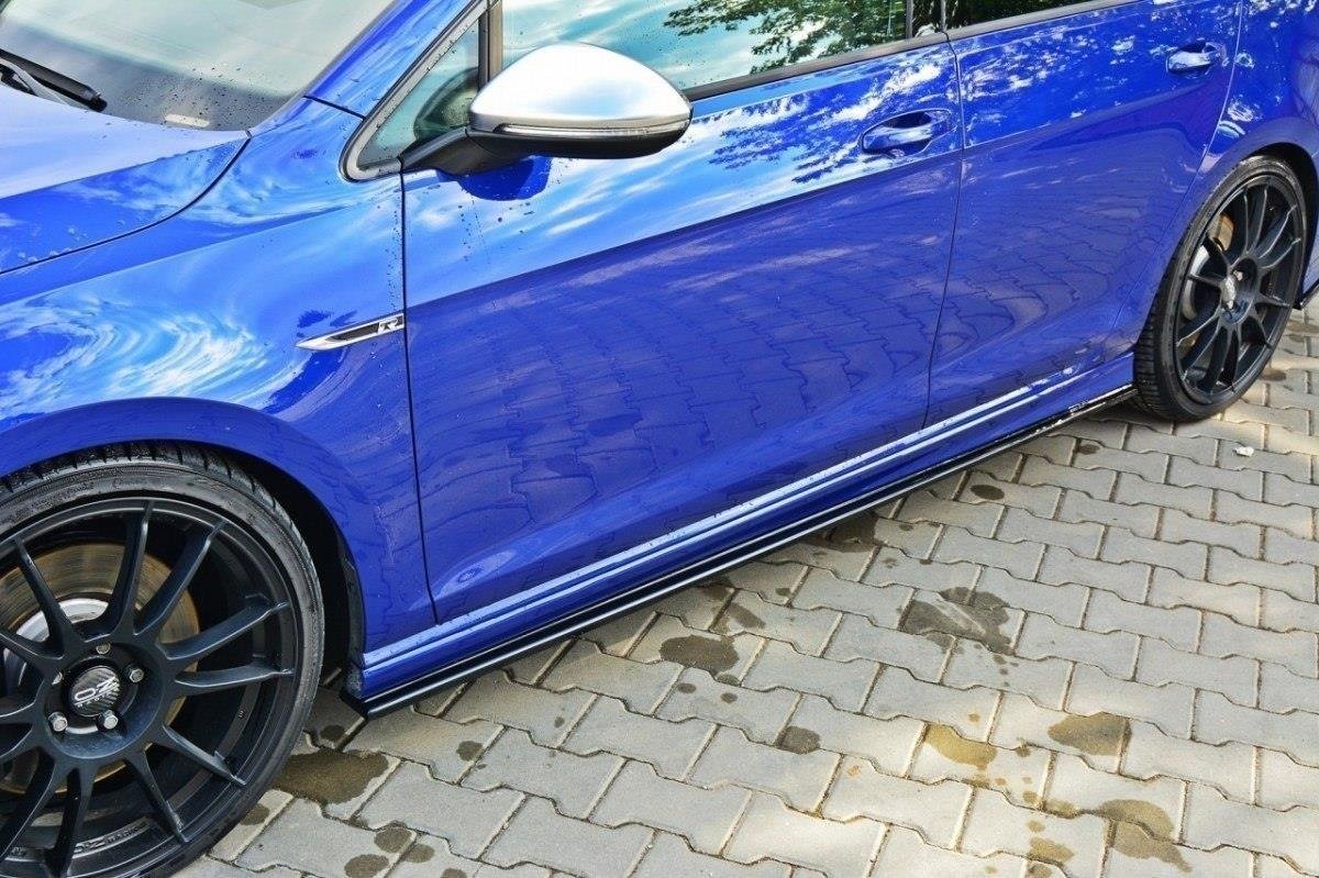 Street+ Seitenschweller Leisten passend für V.1 passend für VW Golf R / R-Line Mk7 schwarz Hochglanz – Ansicht 3