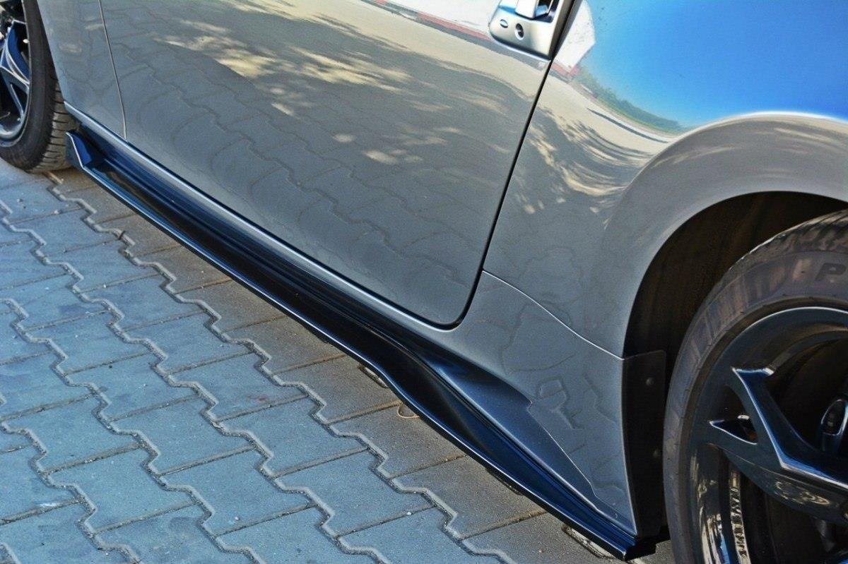 Street+ Seitenschweller Leisten passend für V.1 passend für Nissan 370Z schwarz Hochglanz – Ansicht 1