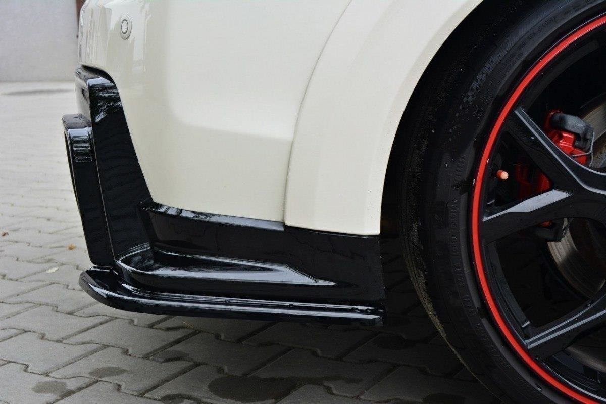 Heck Ansatz Flaps Diffusor passend für HONDA CIVIC IX TYPE R schwarz Hochglanz – Ansicht 1