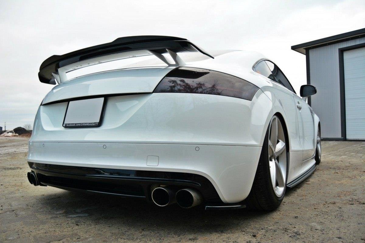 Heck Ansatz Flaps Diffusor passend für Audi TT S 8J schwarz Hochglanz – Ansicht 4