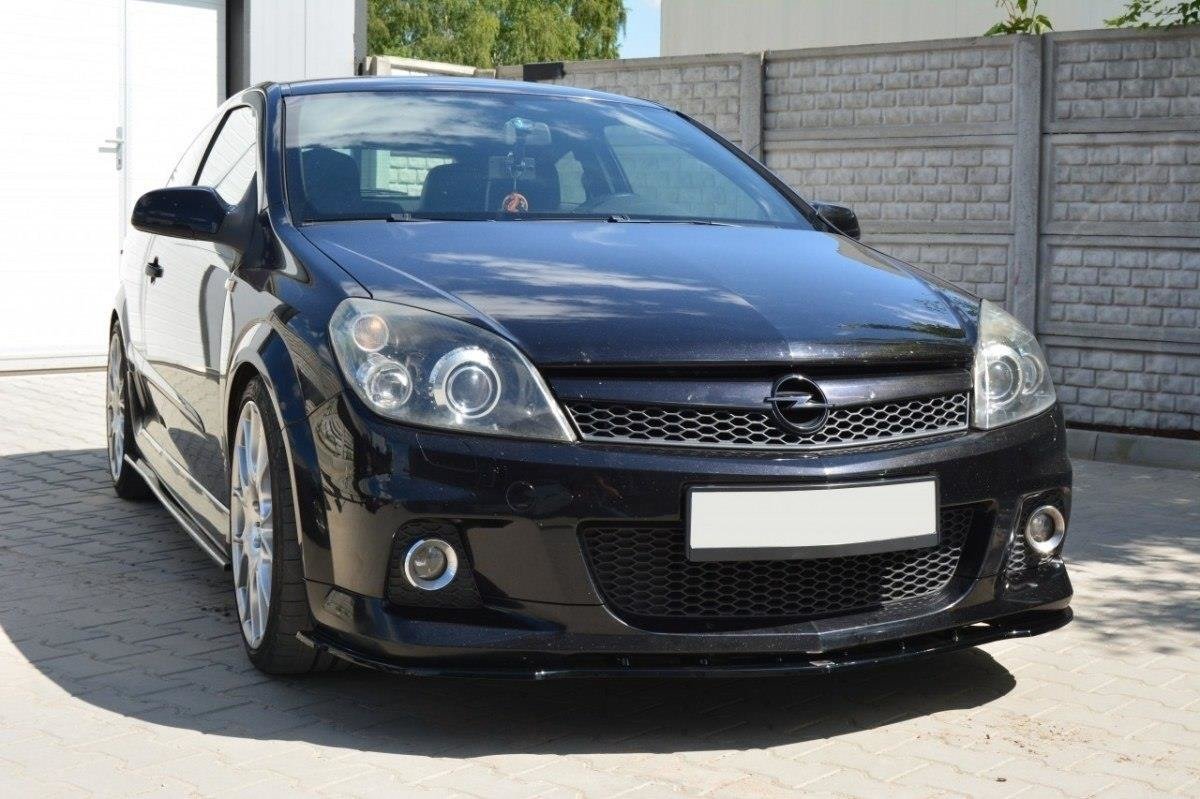 Street+ Spoilerlippe Front Ansatz passend für OPEL ASTRA H (passend für OPC / VXR) schwarz Hochglanz – Ansicht 1