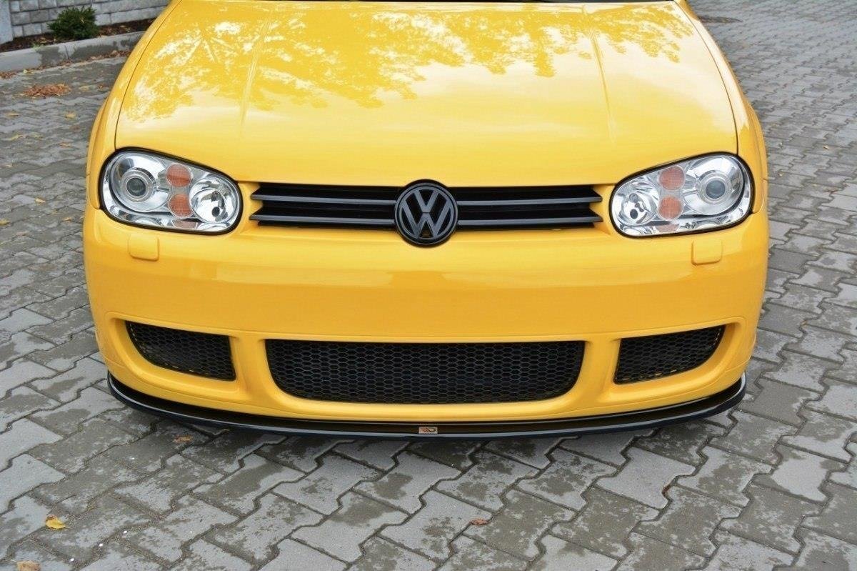 Street+ Spoilerlippe Front Ansatz passend für VW GOLF 4 R32 schwarz Hochglanz – Ansicht 1