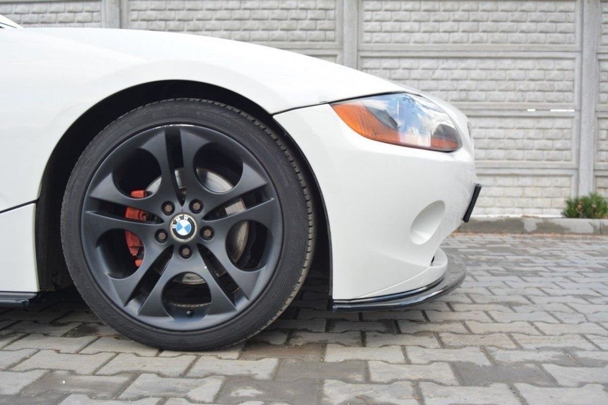 Street+ Spoilerlippe Front Ansatz passend für v.2 BMW Z4 E85 vor Facelift schwarz Hochglanz – Ansicht 1